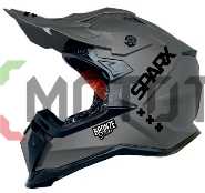 Шлем мото Sparx (Спаркс) Raptor (JH-601) серый матовый 2XL