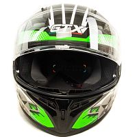 Шлем мото интеграл GTX 578S (M) #1 BLACK / FLUO GREEN YELLOW подростковый