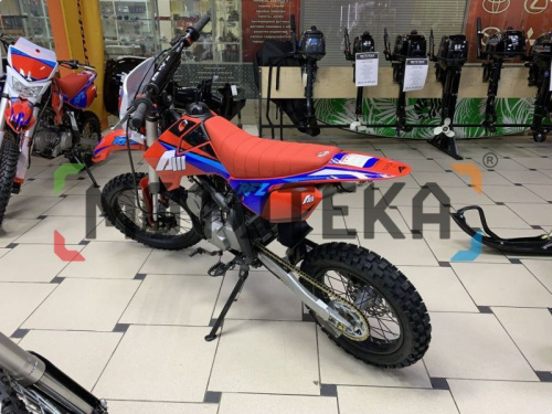 Питбайк Apollo (Аполло) RFZ Start 125 LE с фарой и электростартером 17/14 красный фото 10