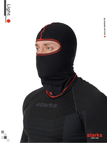 Подшлемник STARKS (Старкс) Light Чёрный/Красный фото 2 Подшлемник STARKS (Старкс) Light Чёрный/Красный фото 2