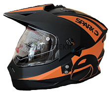 Шлем мото кроссовый Sparx (Спаркс) Matador оранжевый матовый 2XL