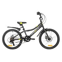 Велосипед Foxx (Фокс) 20" DIFFER чёрный,  стальная рама, 6 скор., Microshift MS21/Microshift TS38, дисковый