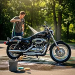 Мойка мотоцикла летом: как защитить электронику и сохранить блеск хрома