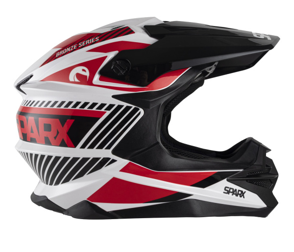 Шлем мото кроссовый SPARX Fenix Gravity (JK6803) бело-красный 3XL | Мототека