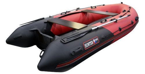 Лодка ПВХ Hunter (Хантер) 350 ПРО красный/чёрный фото 6