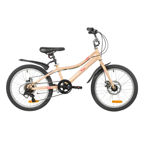 Велосипед Foxx (Фокс) 20" JASMINE бежевый, стальная рама, 6 скор., Microshift MS21/Microshift TS38, дисков Велосипед Foxx (Фокс) 20" JASMINE бежевый, стальная рама, 6 скор., Microshift MS21/Microshift TS38, дисков
