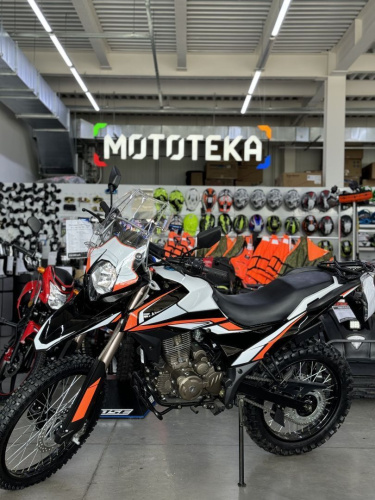 Мотоцикл кроссовый / эндуро Мотомир Adventure 250 белый/чёрный/оранжевый с ПТС