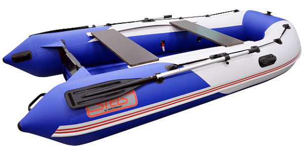 Лодка ПВХ Hunterboat Стелс 315 АЭРО синий/белый | Мототека