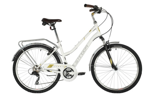 Велосипед Stinger (Стингер) VICTORIA 26" (2021), рама 19" (175-185 см), белый