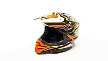 Шлем мото кроссовый HIZER (Хайзер) J6803 (L) #5 BLACK/GREEN/ORANGE