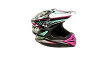 Шлем мото кроссовый HIZER (Хайзер) J6803 (L) #5 BLACK/NEON FUCHSIA