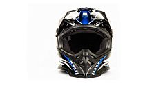 Шлем мото кроссовый HIZER (Хайзер) B6197 (XL) #4 black/blue/white