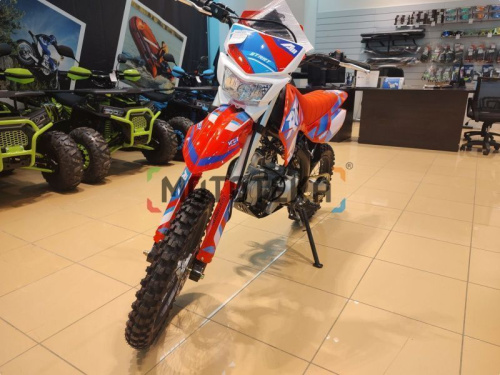 Питбайк Apollo (Аполло) RFZ Start 125 LE с фарой и электростартером 17/14 красный фото 14