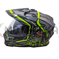 Шлем мото кроссовый AiM (Аим) JK802S Yellow/Grey/Black L