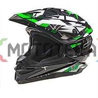 Шлем мото кроссовый AiM (Аим) JK803S Green/Black L