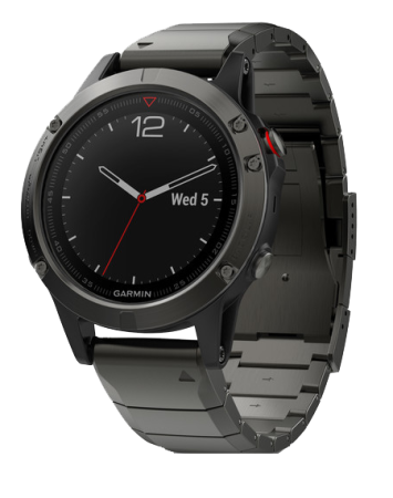 Часы Garmin (Гармин) FENIX 5 SAPPHIRE серые с металлическим браслетом