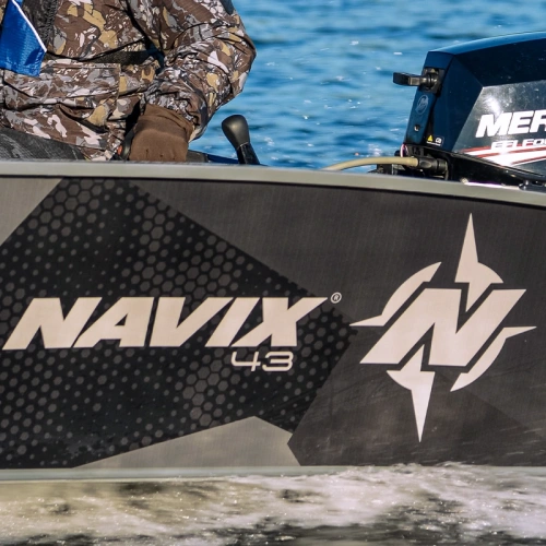 Ламинированная бортовая графика для Лодки Navix C43 Ламинированная бортовая графика для Лодки Navix C43