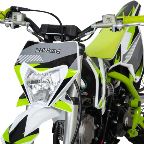 Питбайк MotoLand (Мотолэнд) SX 125 E 14/12 зелёный фото 6