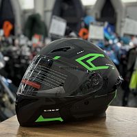 Шлем мото модуляр Мототека ( MOTOTEKA ) TQ 901 BLACK/GREEN XL