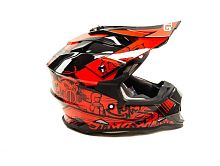 Шлем мото кроссовый GTX 632S (S) #2 BLACK / RED подростковый