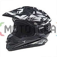 Шлем мото кроссовый AiM (Аим) JK803S White/Black L