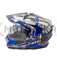 Шлем мото интеграл AiM (Аим) JK802S Blue/Grey/Black L