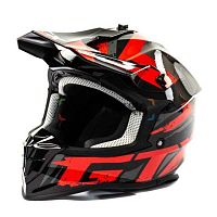 Шлем мото кроссовый GTX 633 (L) #10 BLACK/RED GREY
