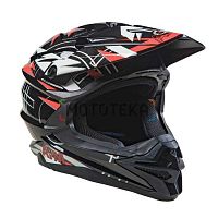 Шлем мото кроссовый AiM (Аим) JK803S Orange/Black XL